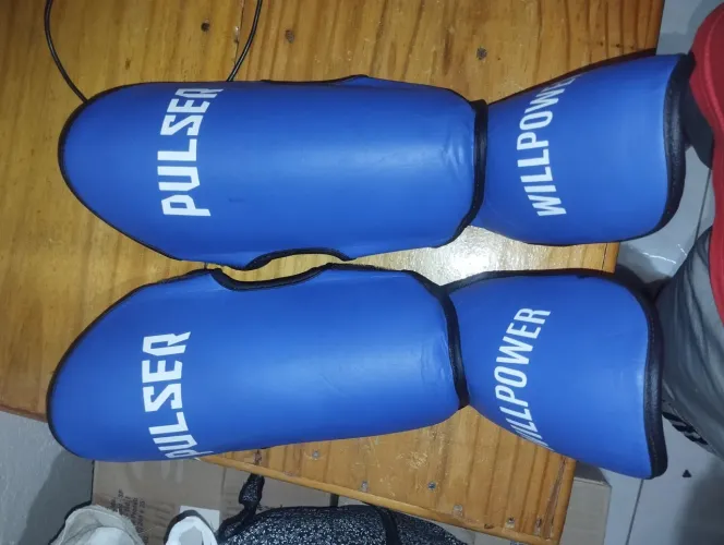Luvas e caneleiras muay thai 