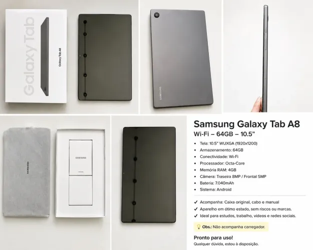 Samsung Galaxy Tab A8 64GB Wi-Fi | Excelente Estado | Com Caixa