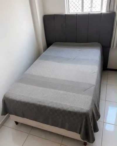 Cama Box Solteiro King + Cabeceira 