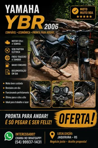 VENDE-SE YBR 125 20006