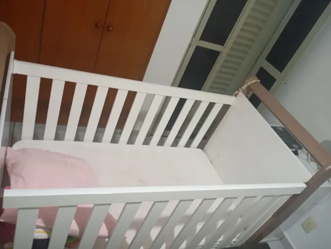 Berço e Cama box de solteiro