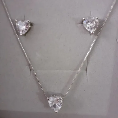 Conjunto de Colar Coração Morana