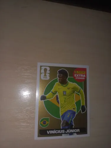 Figurinha Extra Sticker Gold Vinicius Junior 2026