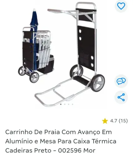 Carrinho de praia. 
