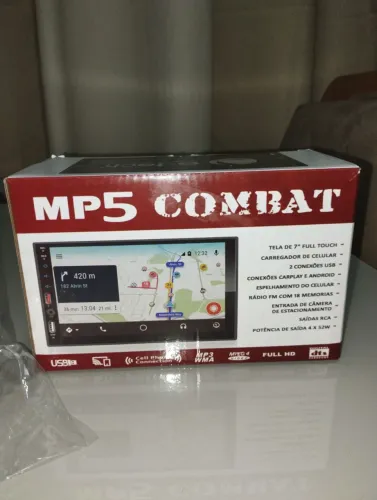 Multimidia Mp5 E-tech Combat 7 Polegadas Car<br><br>Play S/ Fio