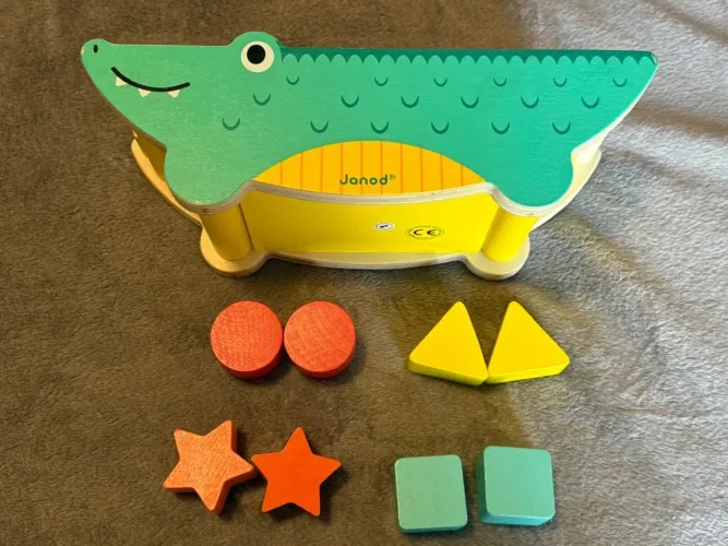 Brinquedo Encaixa-Formas Crocodilo (Marca Janod)
