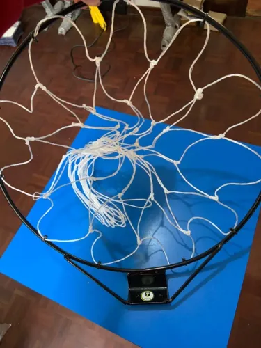 Cesta de basquete com rede para bola grande