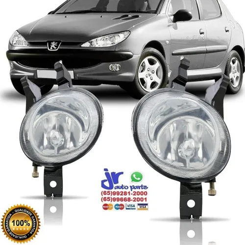 Par Farol de Milha Peugeot 206 05 06 07 08 09 10 Auxiliar Neblina