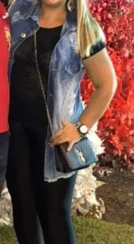 Colete Jeans Comprido