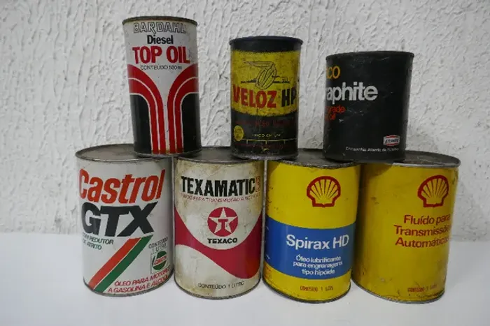 lote de latas de oleo antigas lacradas