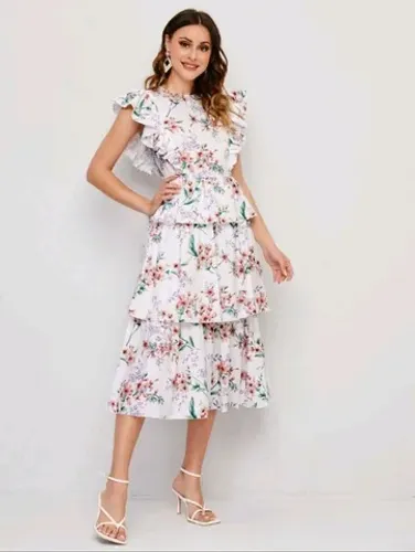 Vestido floral da shein 