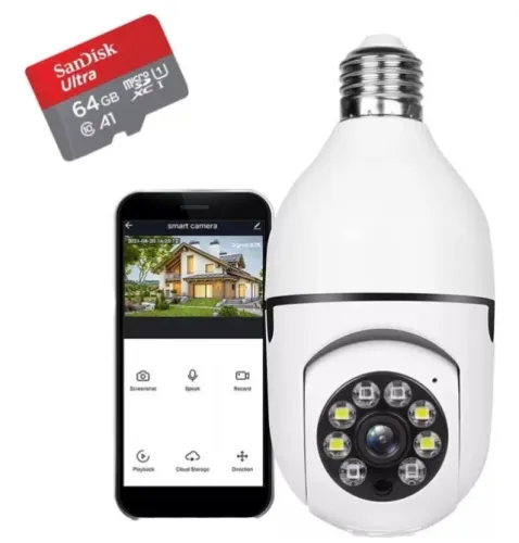 Camera Lampada + Cartão de memoria 64gb 125,00