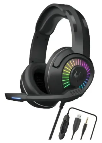 Fone Gamer com microfone rotativo Ovleng GT 68
