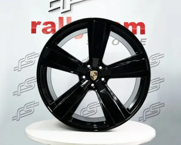 Jogo de Roda Porsche Macan Preto Brilhante 5x112 - 21x9,5 e21x10 Offset 27 e 19