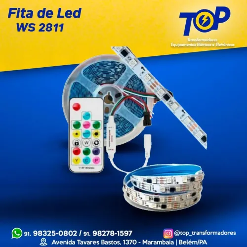 Fita de led ws2811 (preta ou Branca)