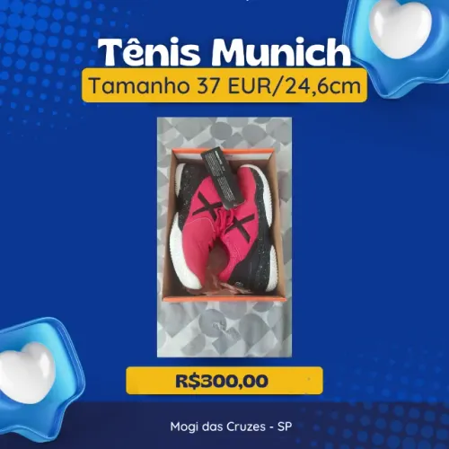 Black Friday - tênis casual Munich - Presente de Natal