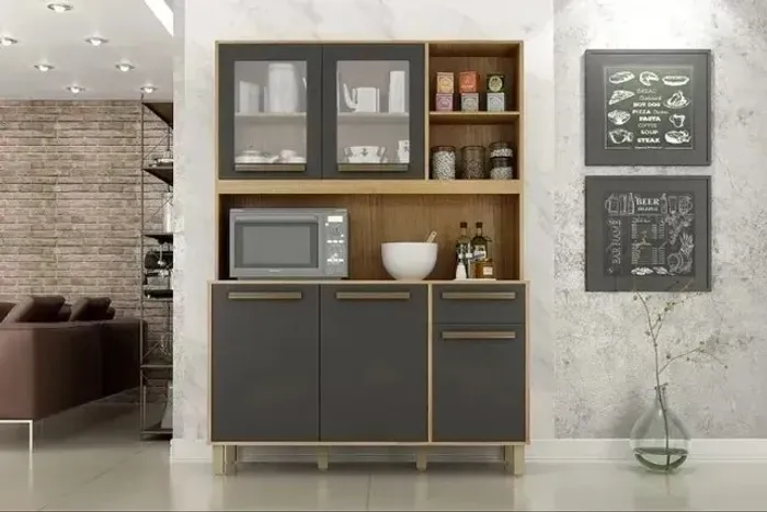 Armario Kit Cozinha 5 Portas Compacto. Produto Novo Direto da Fábrica pra sua casa