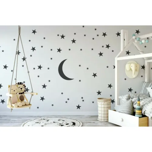 Adesivos de Parede Decorativos - Estrelas e Lua