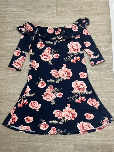 Vestido infantil/adolescente com estampa florada