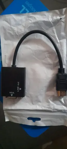 Cabo Adaptador Conversor HDMI Para VGA Com Saída P2 De Áudio