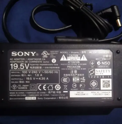 Fonte carregador original para tv/notebook Sony
