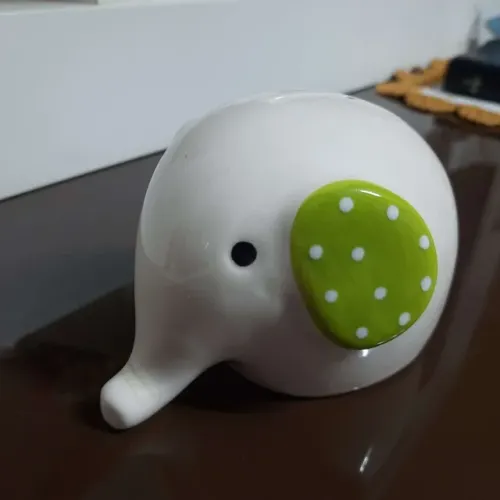 Porcelana vintage elefante cofrinho 10cm x 15cm