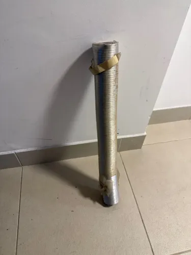 Tubo flexível alumínio diâmetro 80 x 740 mm comprimento