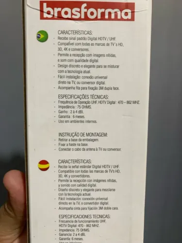Antena interna para televisão