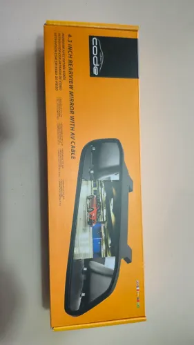 Tela retrovisor multimidia camera de ré com camera