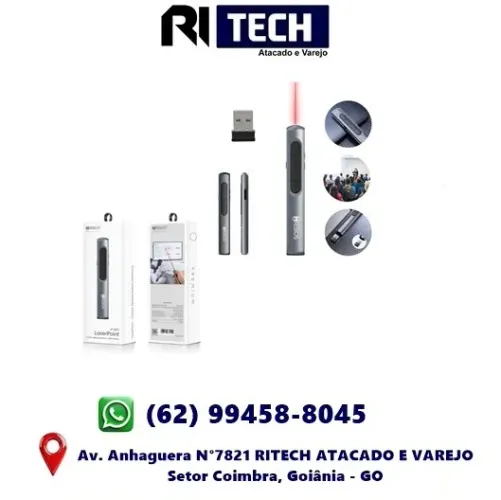 Passador De Slides Caneta A Laser 200m Usb-c Recarregável