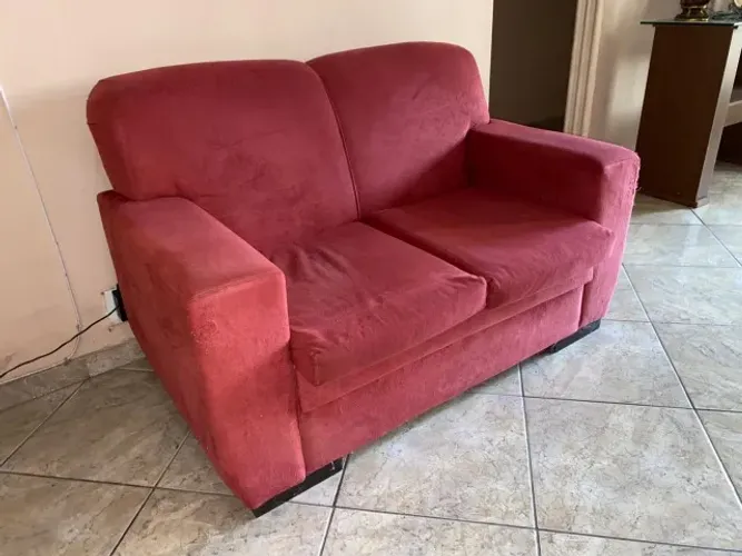 Sofá 2 Lugares Vermelho - Confortável