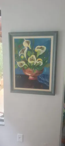 Quadro Pintura Floral - pintura óleo sobre tela
