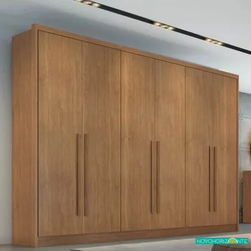 Roupeiro Casal Cumaru 6 Portas 6 Gavetas 100% MDF Larg. 2.76m rf43