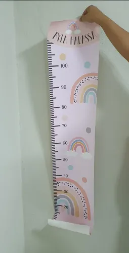Régua de crescimento personalizada adesivo de parede infantil