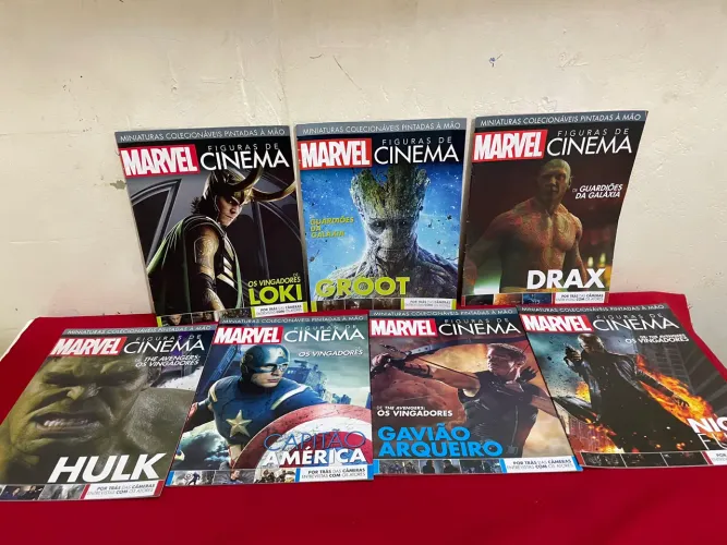 Coleção Revista Marvel Figuras de Cinema e The Marvel Universe
