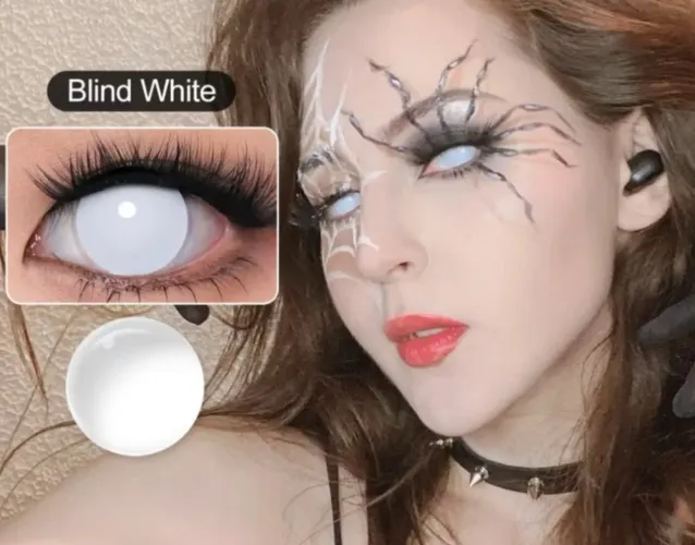 Lente branca para Cosplays e fantasias