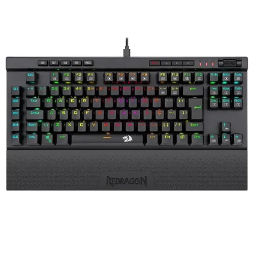  Teclado Óptico 80% Redragon Magic Wand Pro Black RGB Switch Blue - WZetta