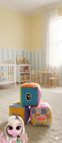  Cubos de Pano Educativos e Sensoriais - Brinquedo Bebê Ateliê Jully Martins