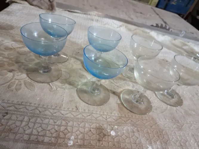 Taças de coquetel vintage - Conjunto com 7 peças
