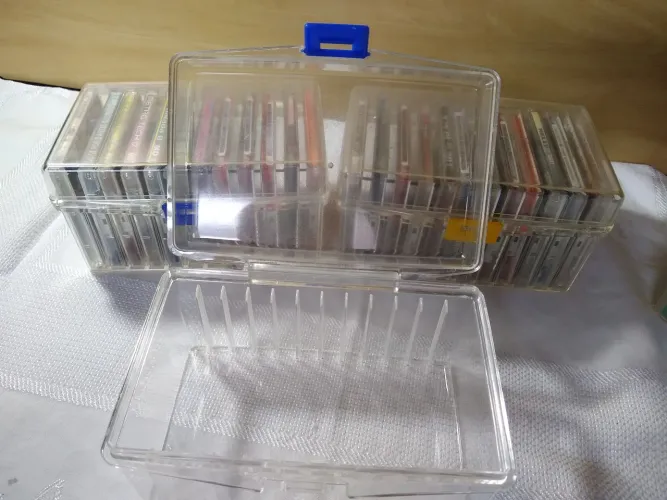 Caixa acrílica Japan/MD minidisc com tampa 
