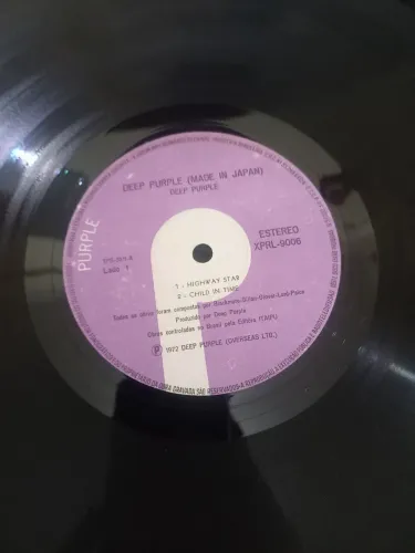 LP Deep Purple Made in Japan - Disco vinil sem capa - apenas 1 LP