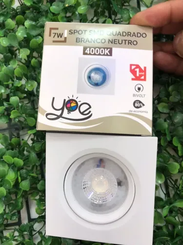 Spot SMD 7w Quadrado Branco Neuro 4000k Emb/ Armário de cozinha/Moveis Planejado