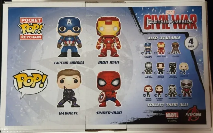 funko pop kit guerra civil pack 4