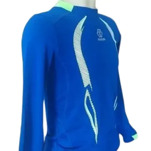 camisa térmica, manga longa, azul, ótima para quem prática ciclismo ou corrida