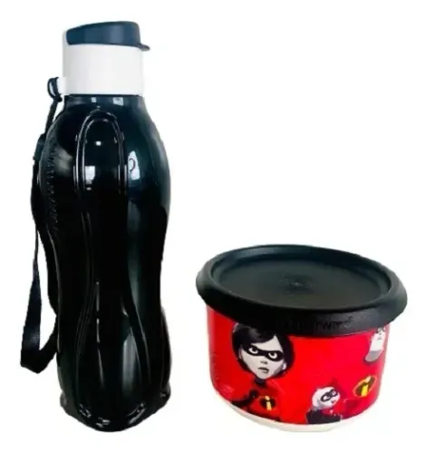 Tupperware Kit Eco Preta 500ml + Toque Magico Os Incríveis