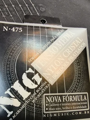 Encordoamento nig n-475 com bolinha tensão média violão de nylon clássico mpb