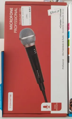 Microfone Profissional Sem Fio Wireless Fio 2.5m