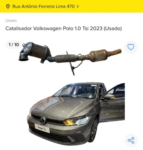 Catalisador Volkswagen Polo TSi 2023