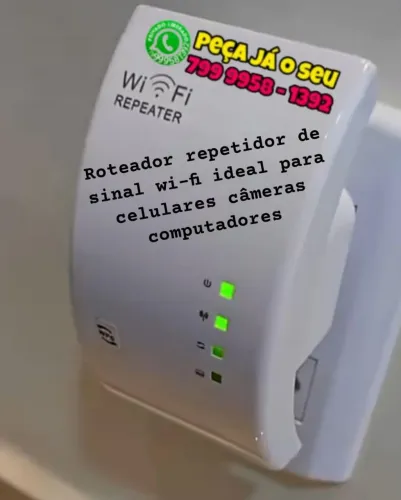 Extensão Wi-Fi Repetidor Wi-Fi Ideal para Celulares e Câmeras
