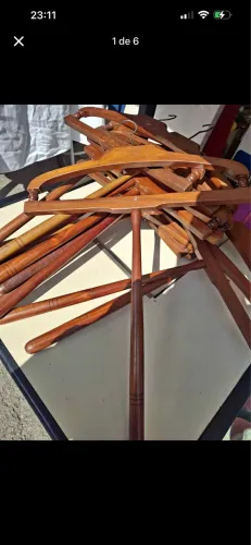 Cabides antigos em madeira 40 cada